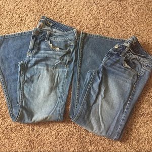 AEO hipster wide flare leg- 2 pair