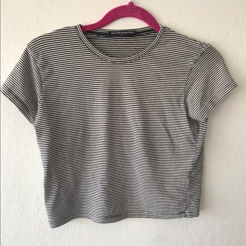 Brandy Melville fitted striped tee