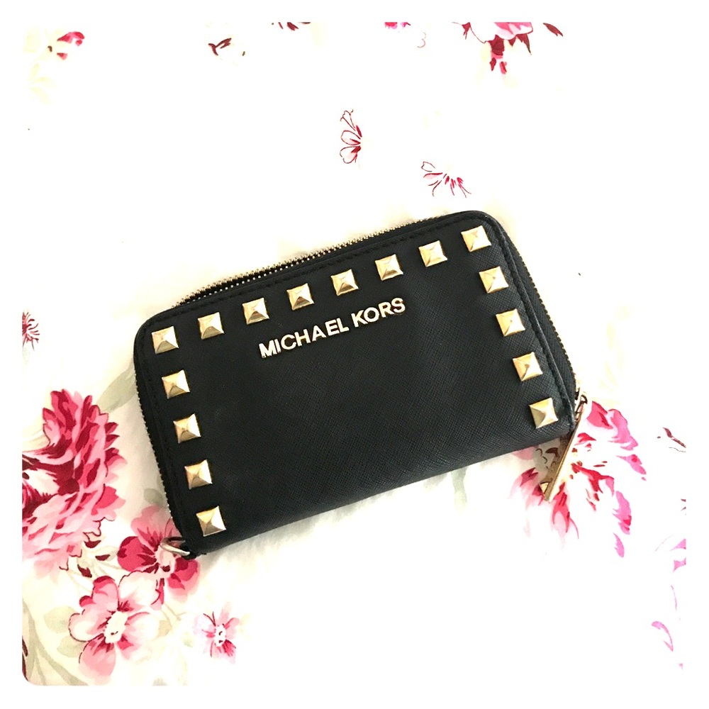 studded micheal kors wallet