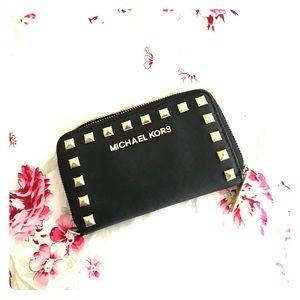 studded micheal kors wallet