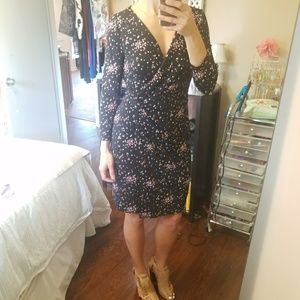 Ann Taylor polka dot wrap dress