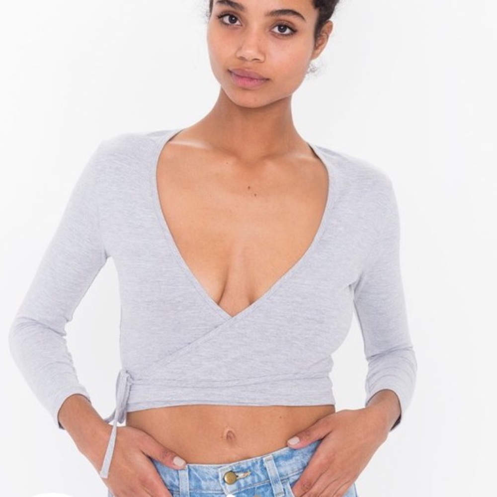 American Apparel Juilliard wrap blouse