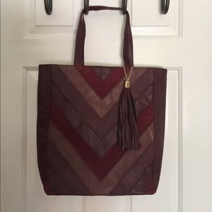 Maroon bag.