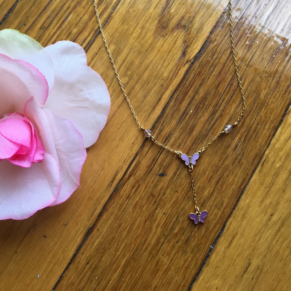 Purple Butterfly Necklace