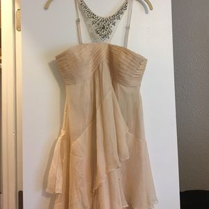 BCBGMaxAzria Beige Formal Dress