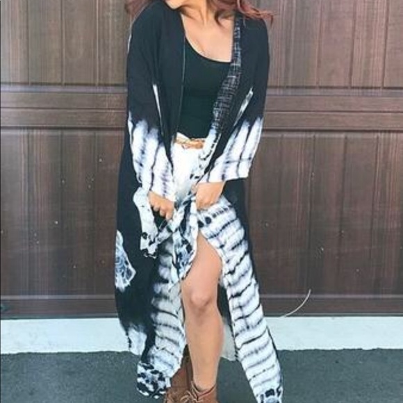 Jackets & Blazers - Tie dye kimono cardigan