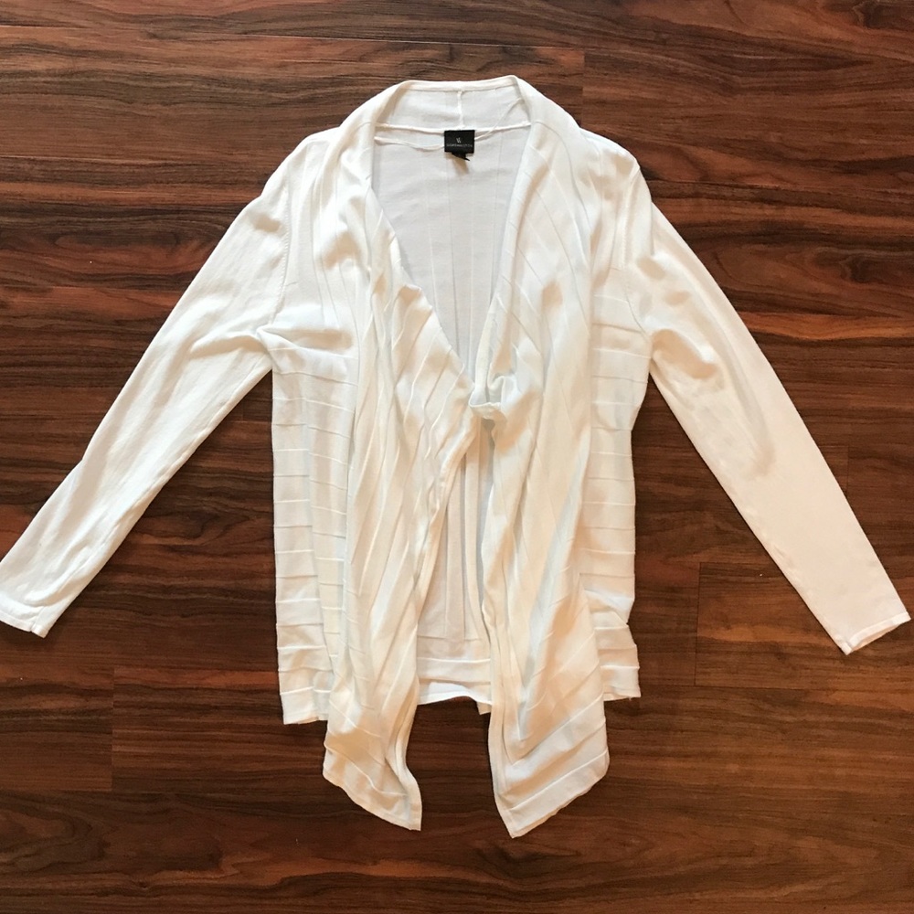 White Drape Sweater