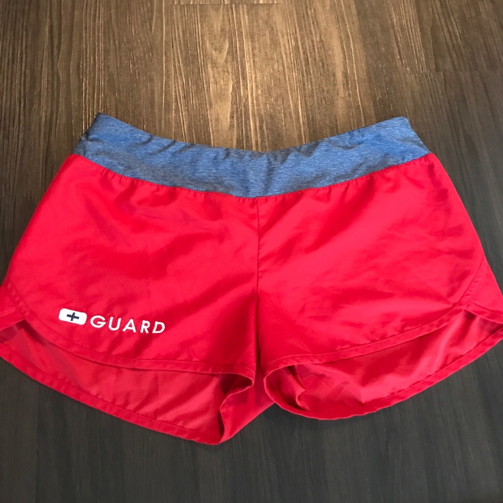 Red Speedo Lifeguard Shorts