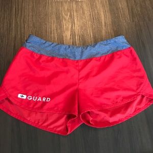 Red Speedo Lifeguard Shorts