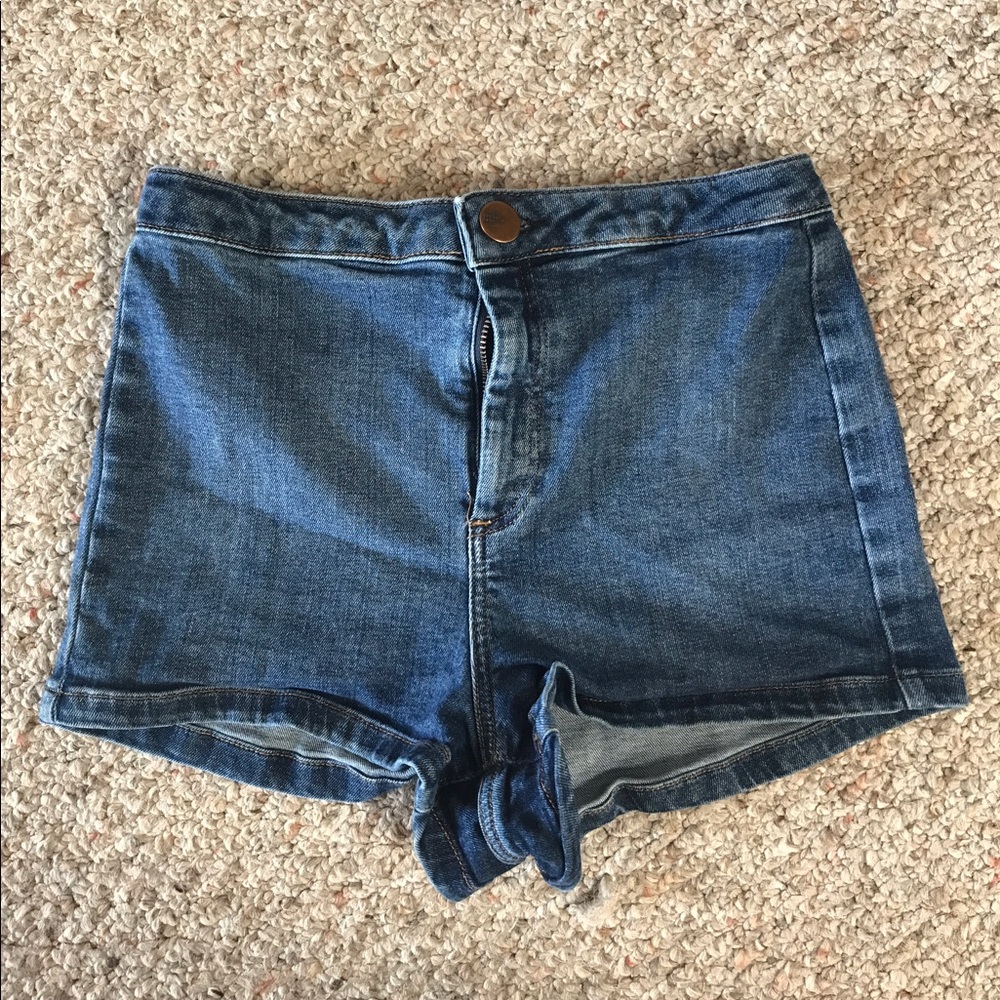 Top shop denim booty shorts