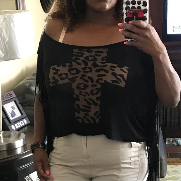 Leopard cross tee - Picture 1 of 3