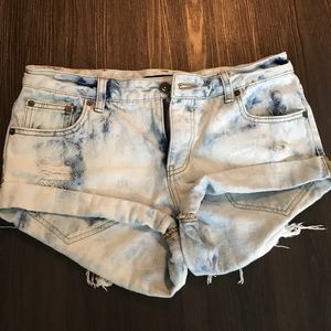Billabong Acid Wash Denim Shorts