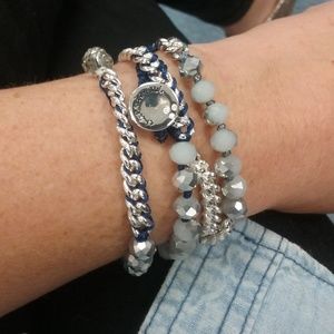 Sale!! Bead + Ribbon Multi Wrap Bracelet