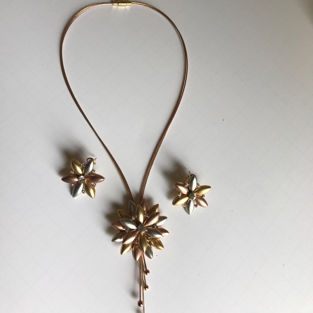 Beautiful jewelry set includes a pair of earrings