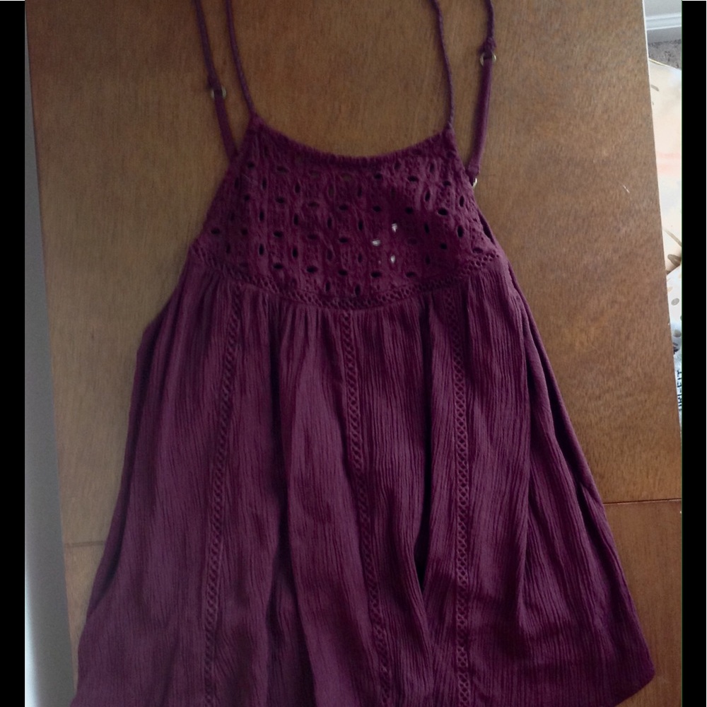 Maroon Braided Tank Top