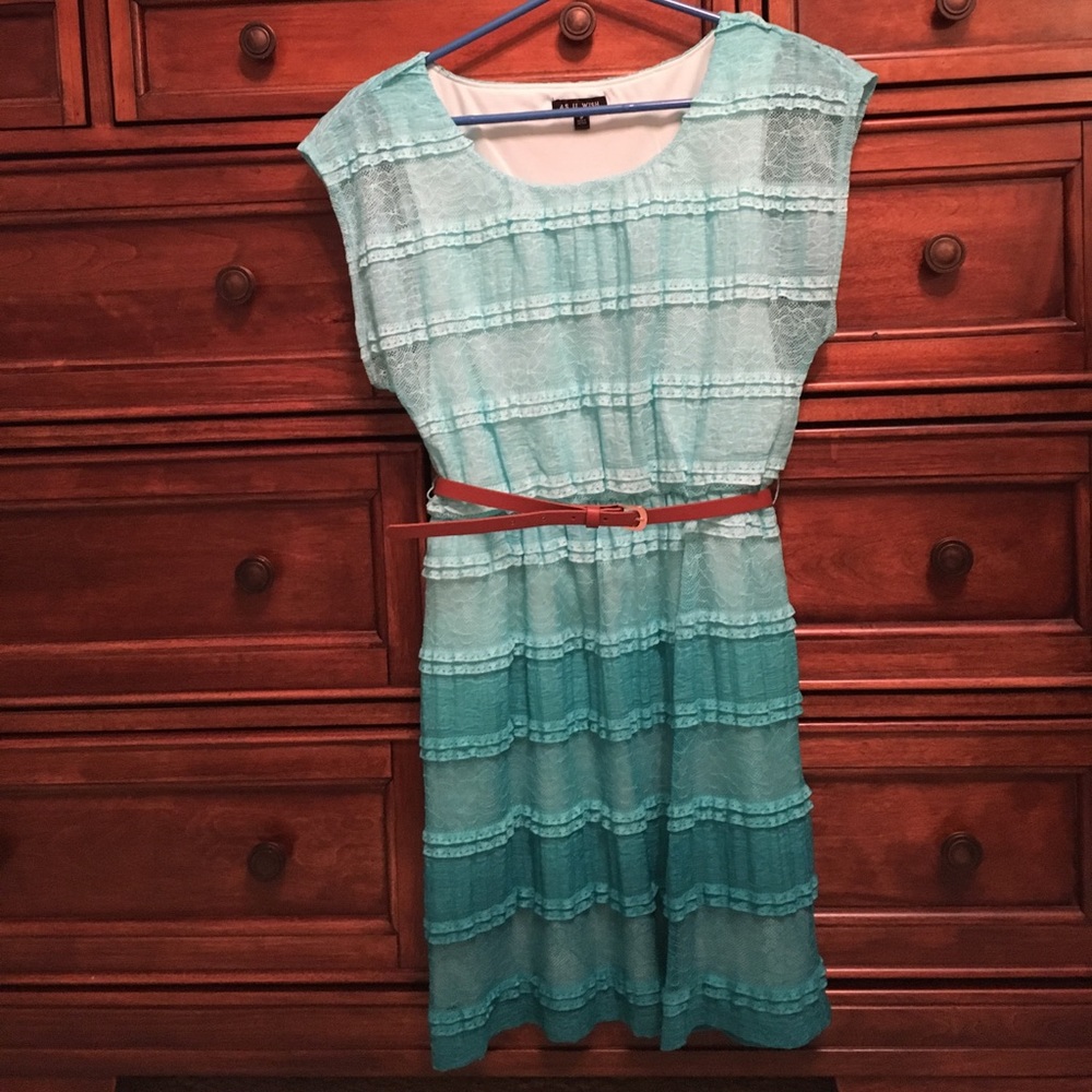 Ombré teal dress