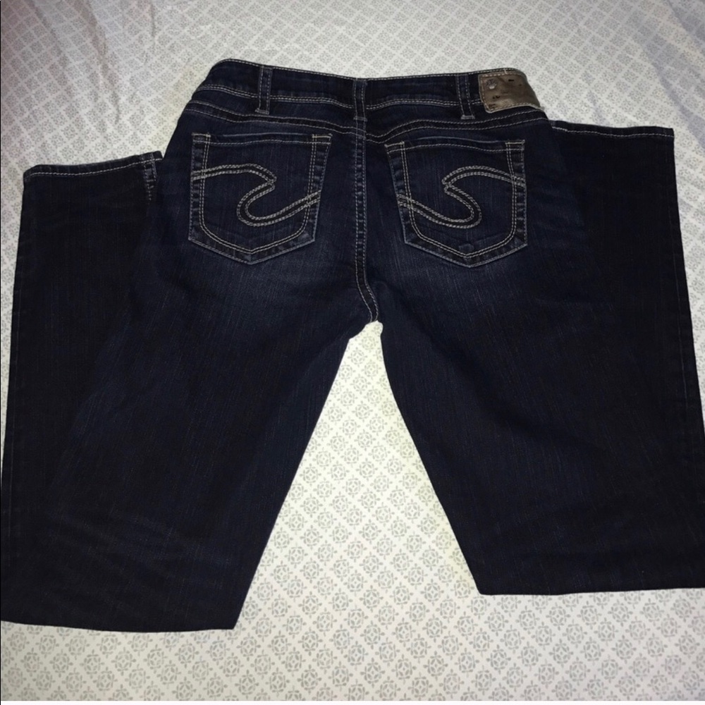 Silver skinny jeans