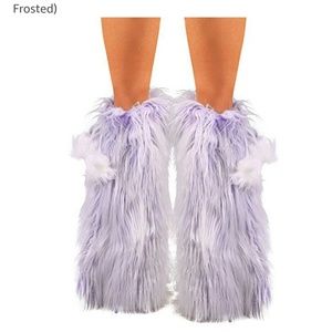 IHeartRaves Lavender Frosted Leg Warmers Gogo