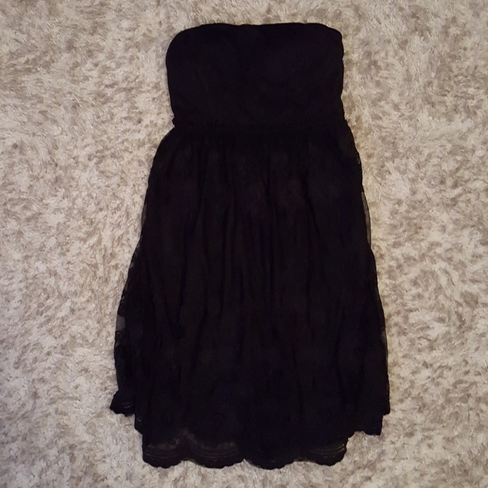 Black, Strapless Cocktail Dress