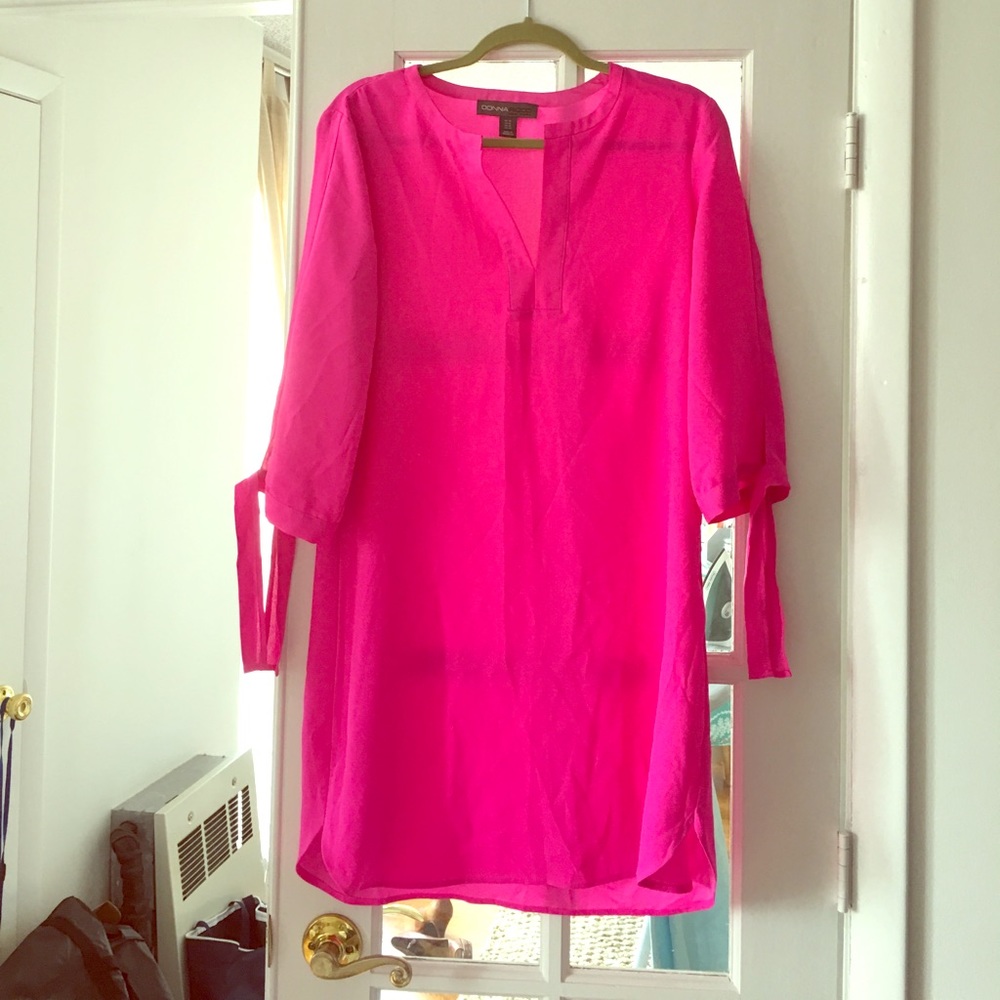 Pink shift dress