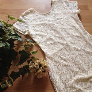 Newport News Vintage Crochet Maxi Dress