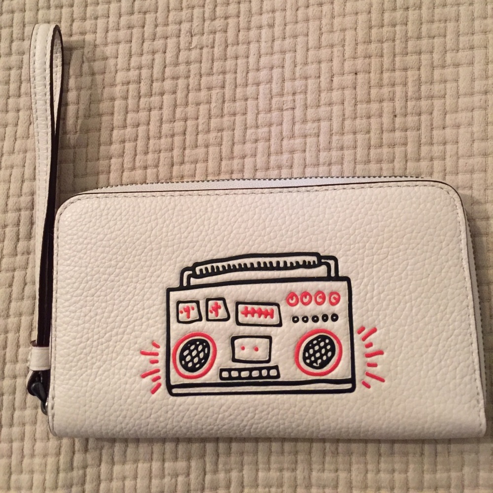 Keith Haring boombox phone holder/wristlet