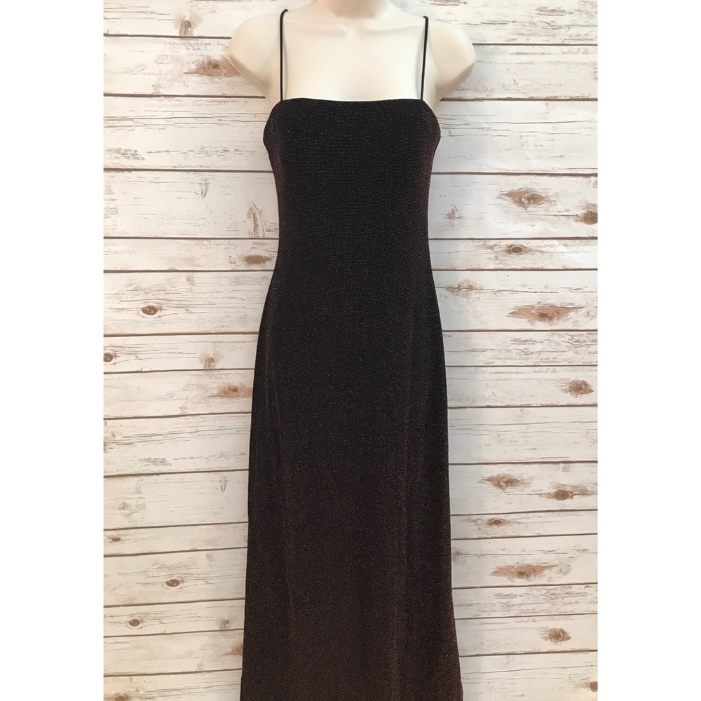 JS Boutique Copper Sequins Maxi Classy Dress