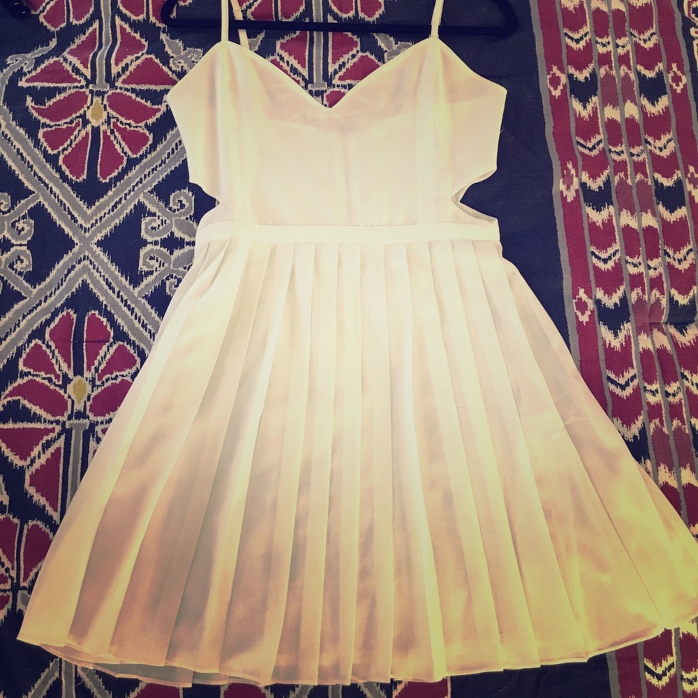 Sexy white cut out dress