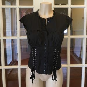 Black Corset | Lace Up Top