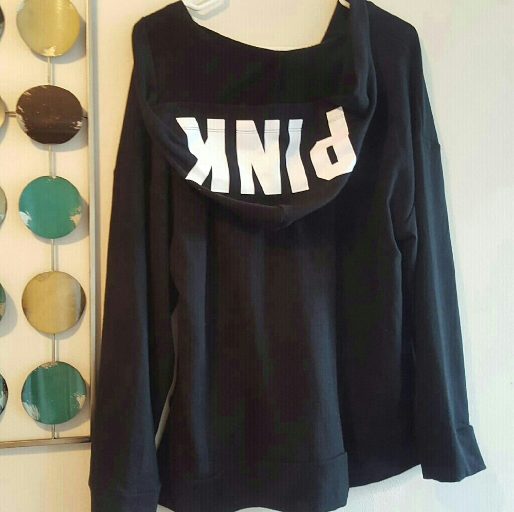 PINK HOODIE SWEATER NWT LARGE SUPER CUTE