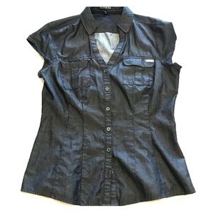 Express Denim Colored Button Down