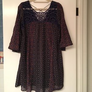 Patterned swing dress (boutique brand)