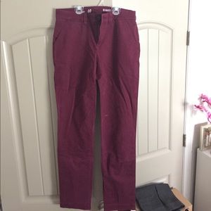 Maroon khaki pants