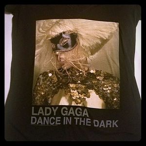 Lady Gaga Dance in the Dark black V-neck