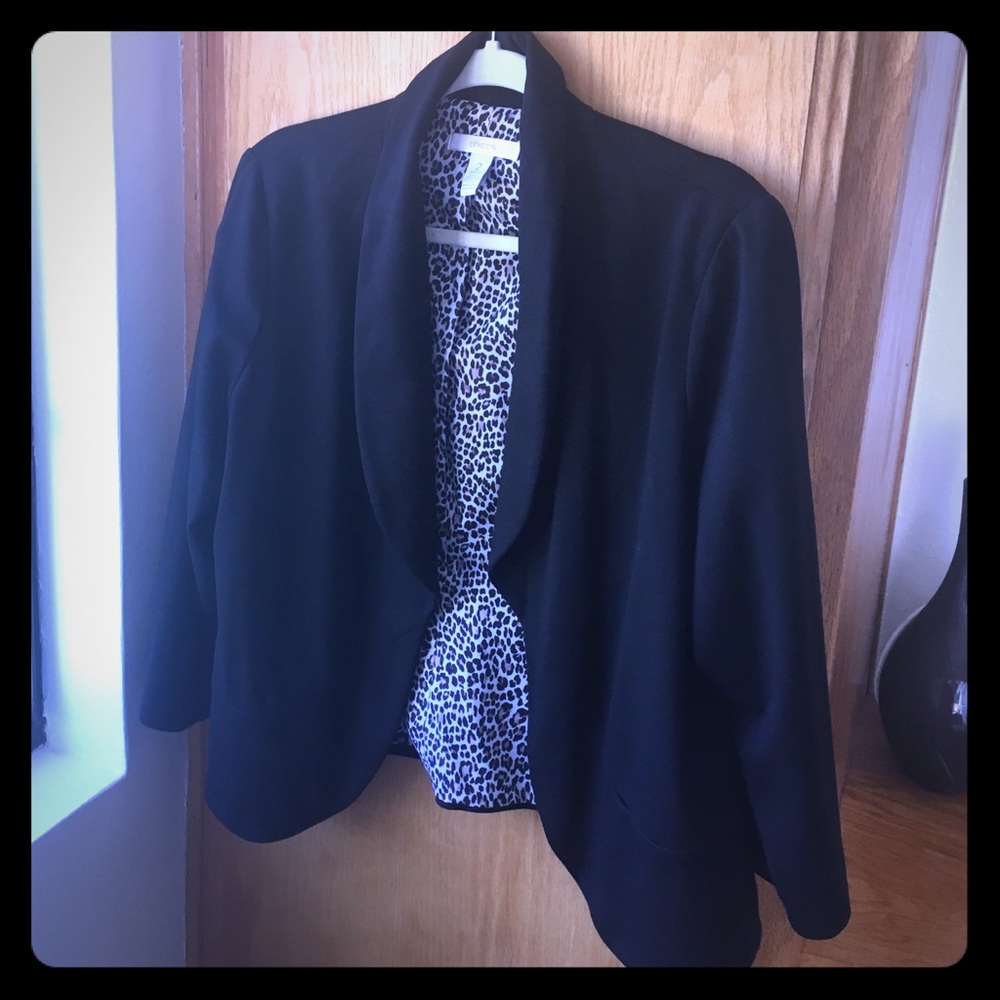 Chico's Black Open-Front Blazer