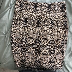 Print Pencil Skirt
