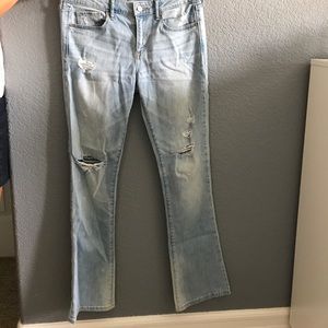 Abercrombie Bootcut Ripped Jeans