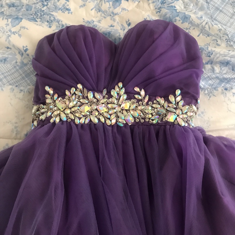 Purple short & sparkly dress 💜