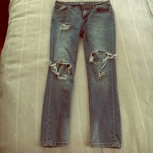 BDG slim slouch distressed jeans