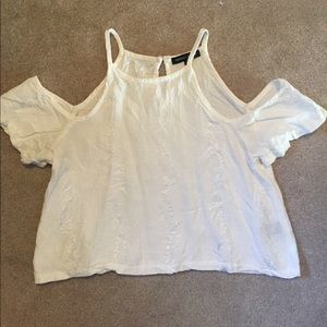 White Embroidered Kendall & Kylie off the shoulder