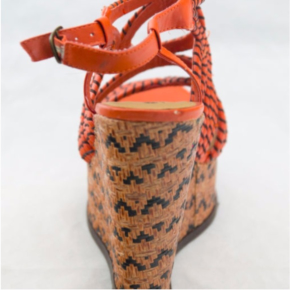 Mossimo Verlie Tubular Upper Wedge Sandal Orange - Picture 5 of 5