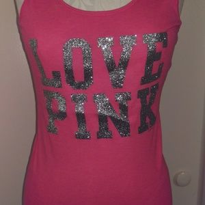 Victoria Secret love pink racer back tank top