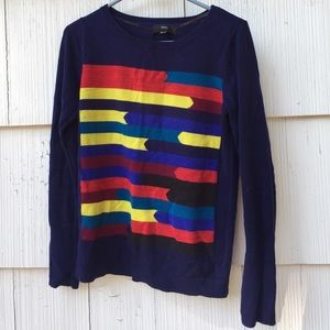 Blue fun design sweater