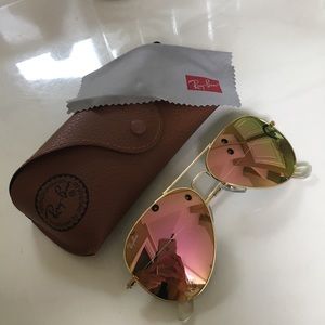 Pink/Gold Ray Ban Sunglasses