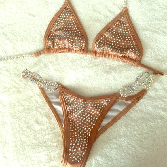 Nude Rhinestone Competition Bikini