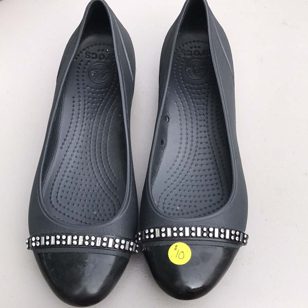 Crocs flats. Size 8. Black.