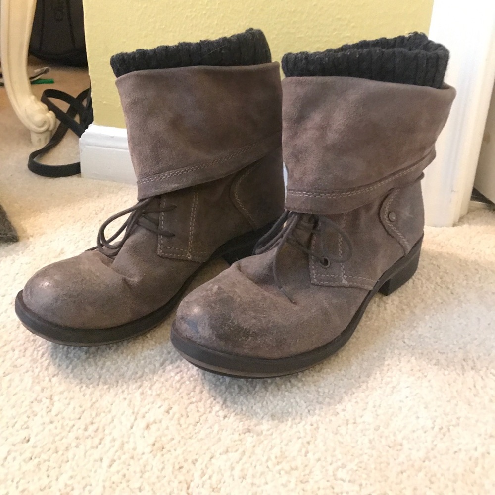 Gray Aldo Combat Boots
