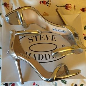 Steve Madden silver heels