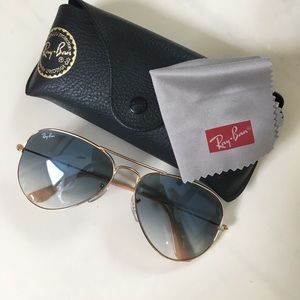 Blue/Gold Ray Ban Sunglasses