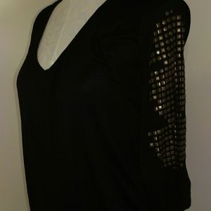 Maurice's black studded shirt